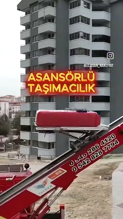 Asansörlü taşıma ile depoya